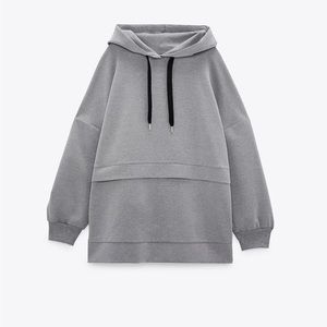 Zara oversized grey hoodie